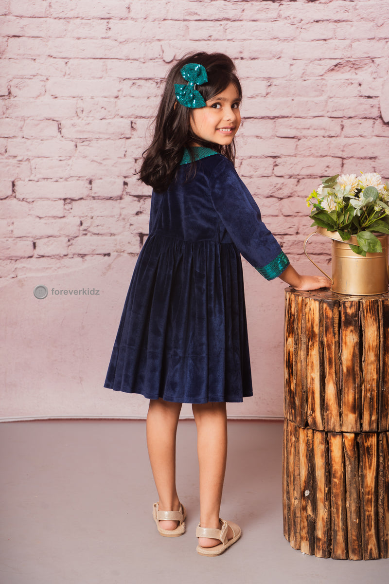 Baby girl 2024 velvet frocks