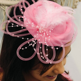 Derby Pearl Pink Fascinator