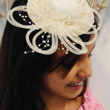 Derby Pearl White Fascinator