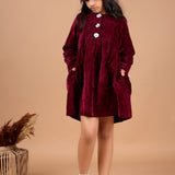 Play In Velvet Dress (with Cap)