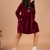 Play In Velvet Dress (with Cap)