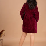 Play In Velvet Dress (with Cap)