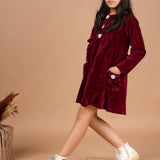 Play In Velvet Dress (with Cap)