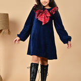 Blue Velvet Charm Dress