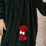 Velvet Paw Stitch Dress