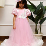 Rose Ivory Ruffle Elegance Gown