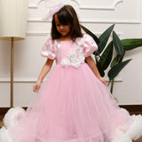 Rose Ivory Ruffle Elegance Gown