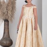 Radiant Blush Panel Gown