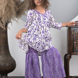 Lavender Garden Sharara Set