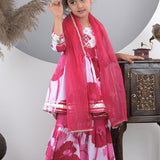 Fuschia Garden Sharara set