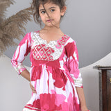 Fuschia Garden Sharara set