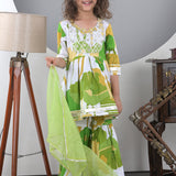 Lime Garden Sharara Set