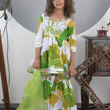 Lime Garden Sharara Set