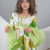 Lime Garden Sharara Set