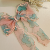 Floral Organza Bow Clip