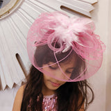 Royal Feather Pink Fascinator