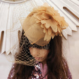 Derby Style Golden Mesh Fascinator