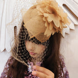 Derby Style Golden Mesh Fascinator