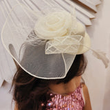 Hat White Fascinator with Veil