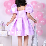 Satin Lavender Frock for Girls