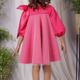 Luxe Rosy Wave Dress