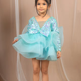 Minty Elegance Shimmer Dress