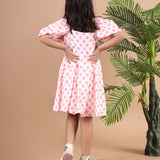 Peach Polka Affair Frock