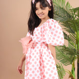 Peach Polka Affair Frock