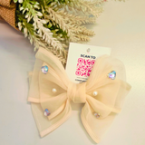 Rhinestone Bow Clip