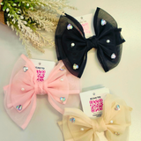 Rhinestone Bow Clip