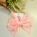 Rhinestone Bow Clip