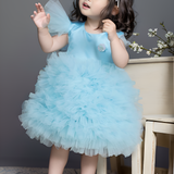 Sky Breeze Ruffled Dress