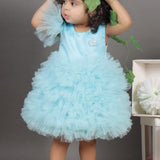 Sky Breeze Ruffled Dress