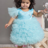 Sky Breeze Ruffled Dress