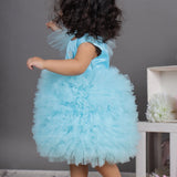 Sky Breeze Ruffled Dress