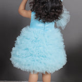 Sky Breeze Ruffled Dress