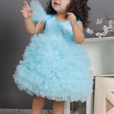 Sky Breeze Ruffled Dress