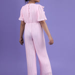 Crinkle Pink Jumpsuit