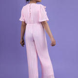 Crinkle Pink Jumpsuit