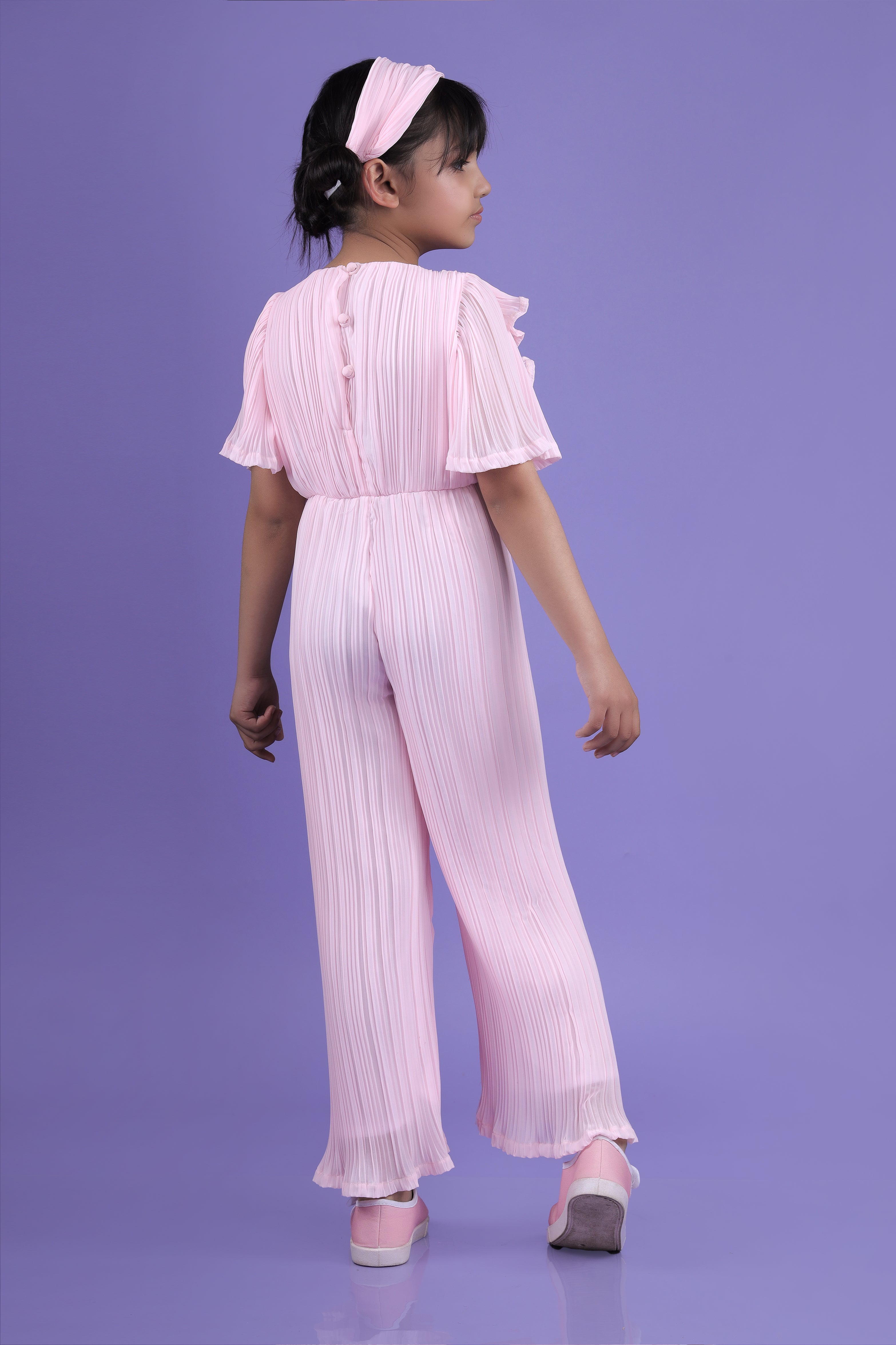 Crinkle Pink Jumpsuit