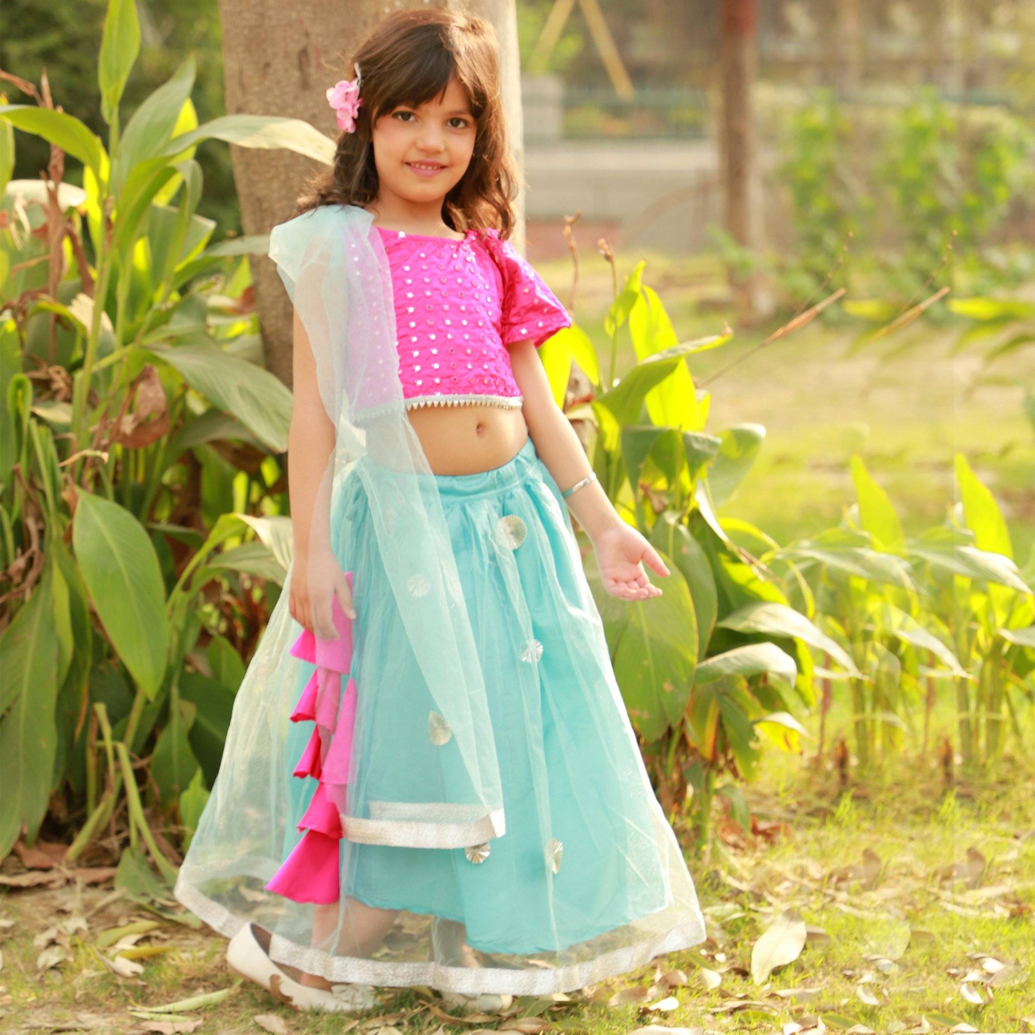 Powder Blue Lehenga With Hand Embroidery Lehenga Choli for Toddler Girl  Lehenga Choli Child Lehenga Dress Baby Girl Eid Gift - Etsy