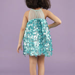 Blue Sparkler Tunic Party Dress for Girls