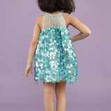 Blue Sparkler Tunic Party Dress for Girls