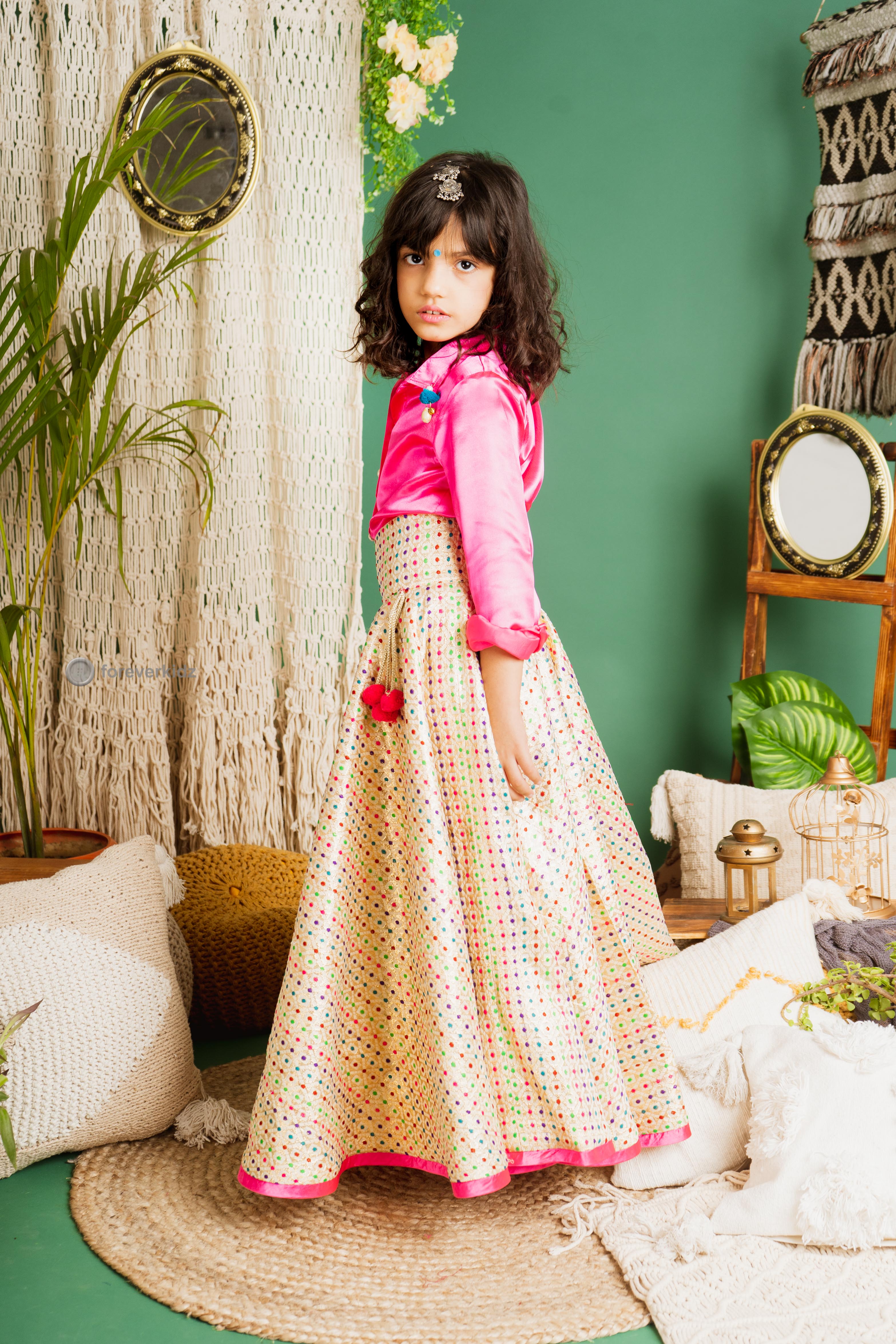 Embroidered Pakistani Lehenga Blouse and Dupatta Dress Online – Nameera by  Farooq