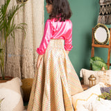 Lehenga with Satin Shirt for Little Girls