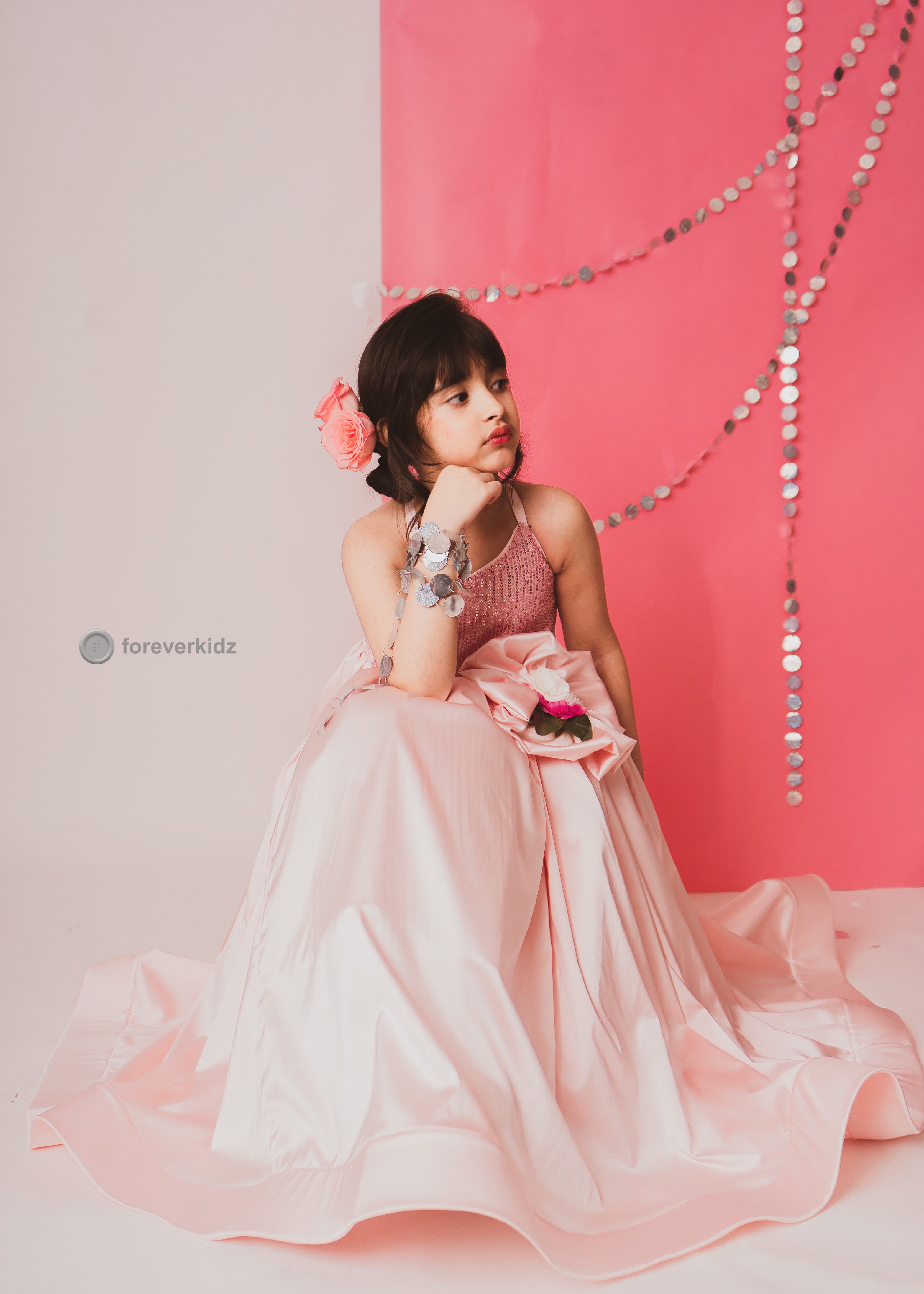 Cotton candy flower gown