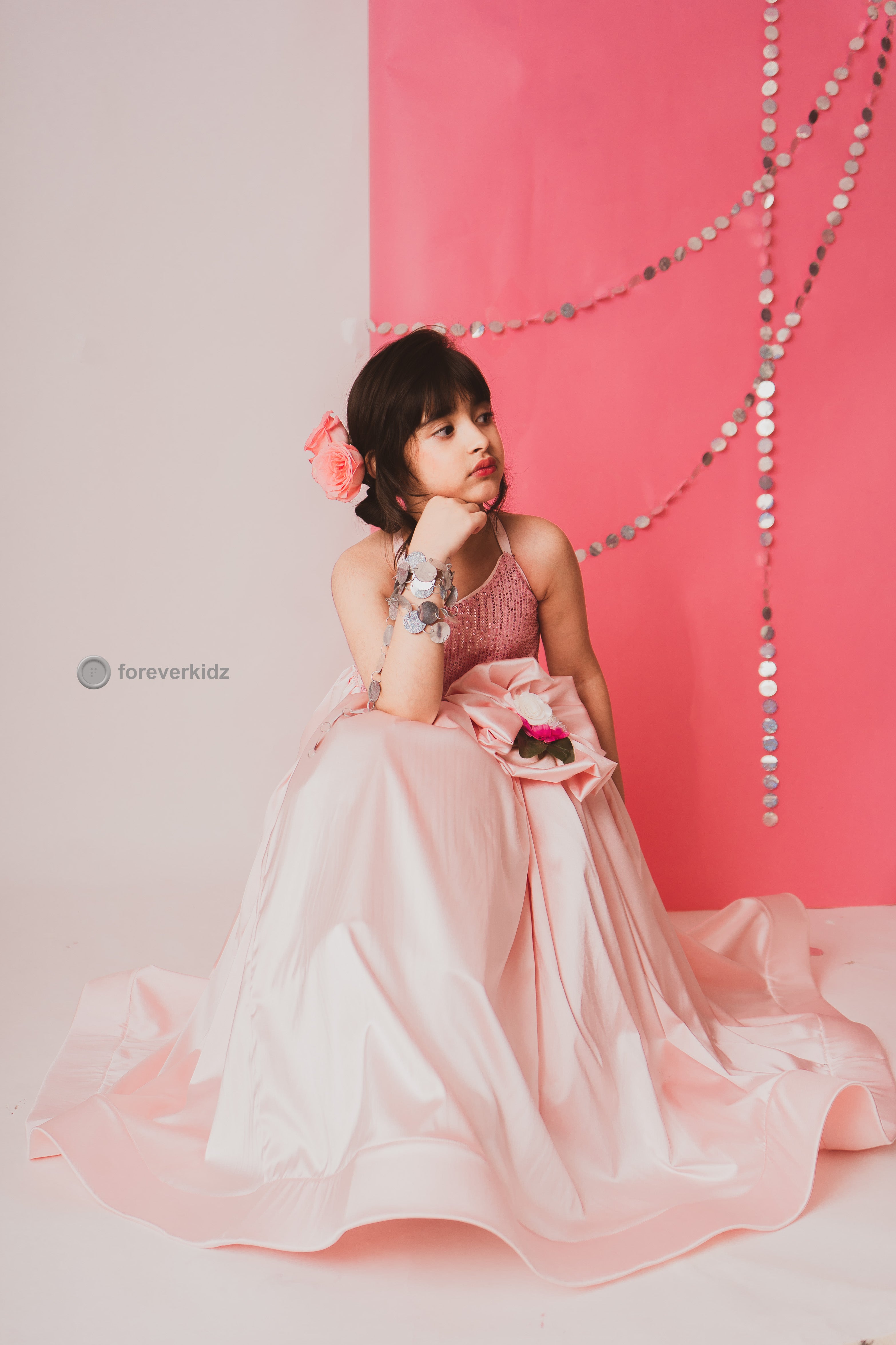 Cotton candy flower gown