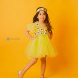 Yellow Crochet Tutu Dress for Little Girls 