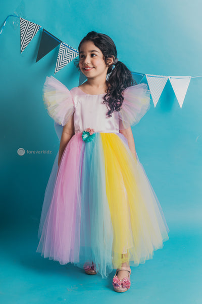 Golden Sequin Bow Tulle Fancy or Special Occasion Tutu Dress