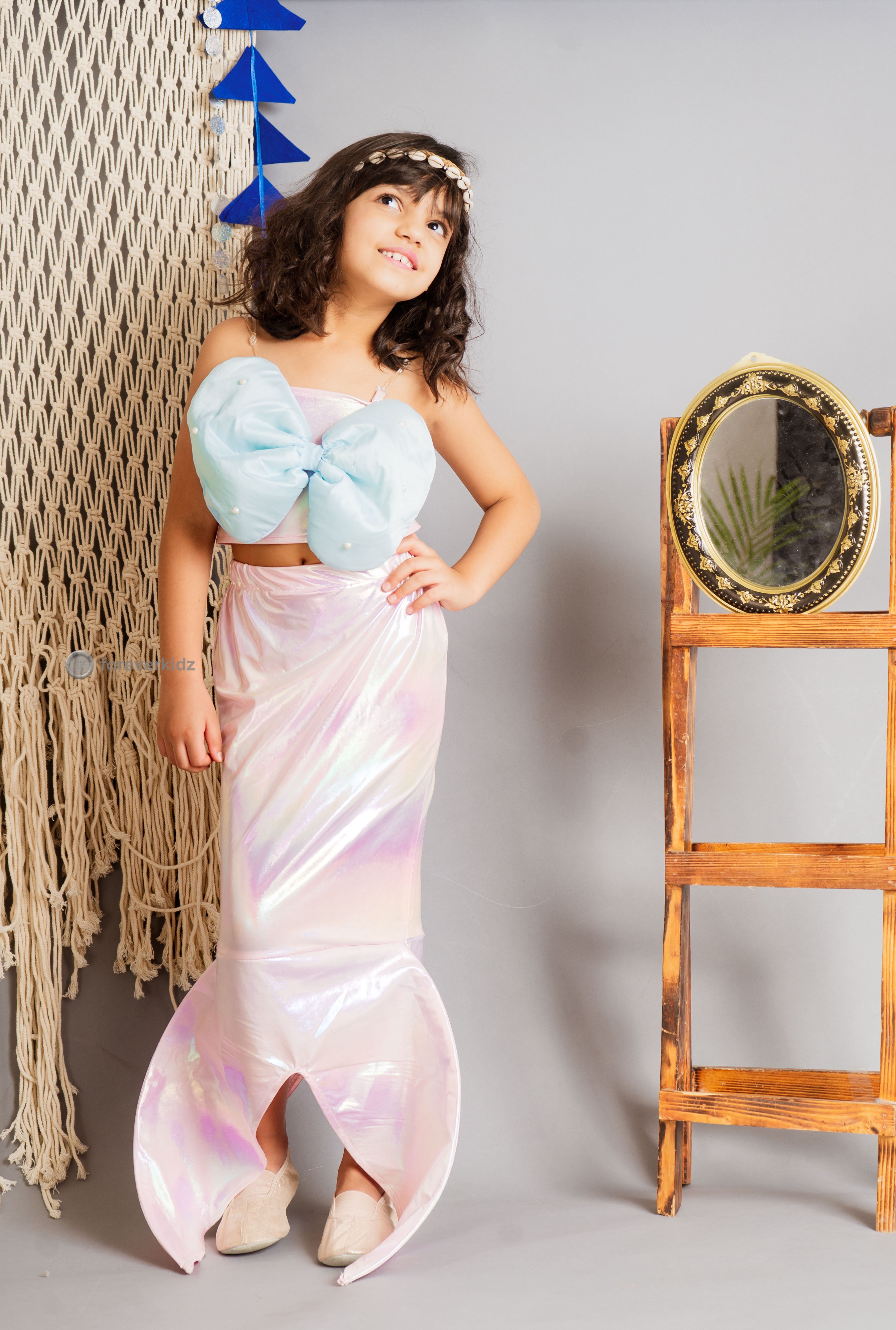 Girls Lilac Disney's The Little Mermaid Frill Sleeve Dress | Primark